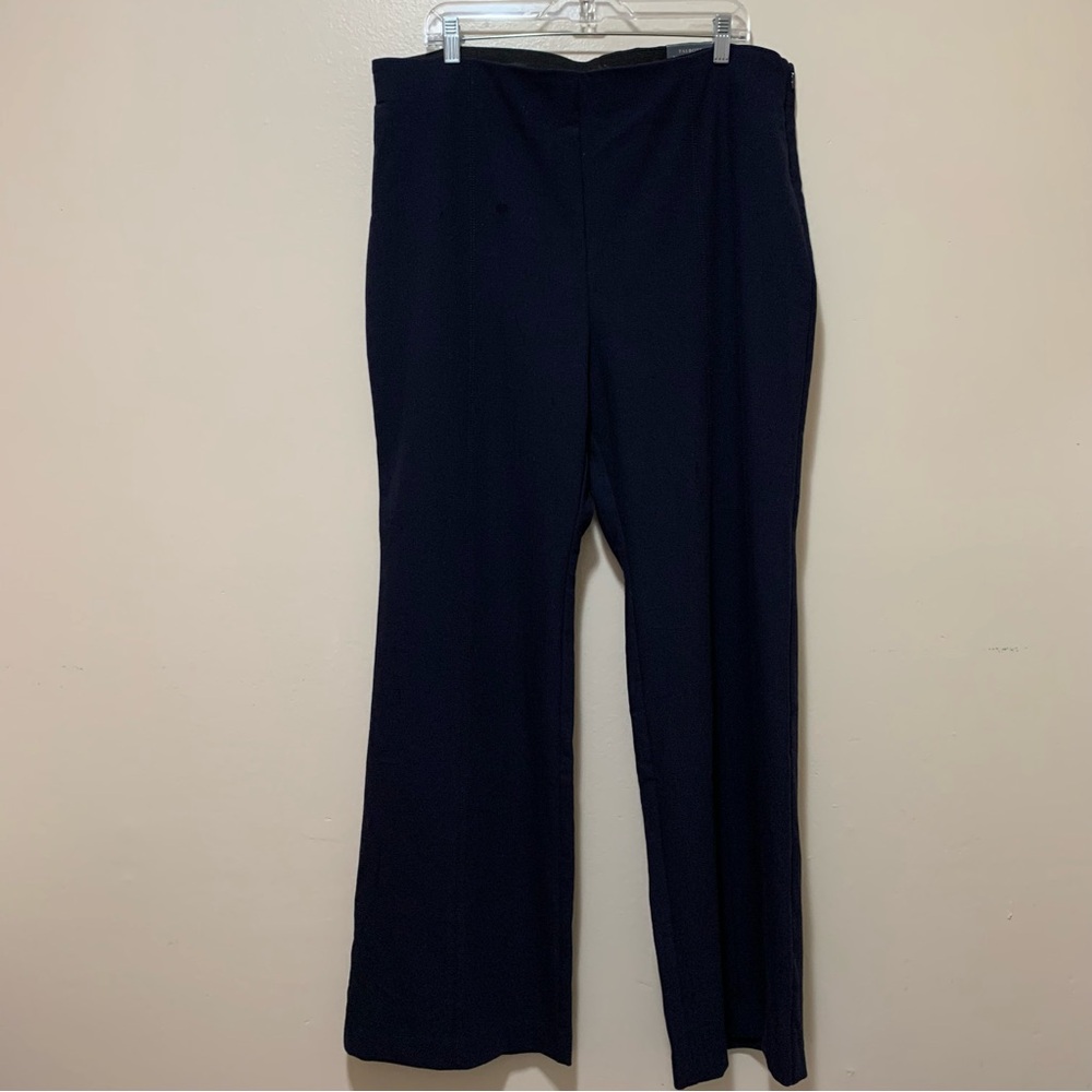 Talbots Navy Blue Portland Trousers at waist flare leg full length size 18 - Picture 8 of 8